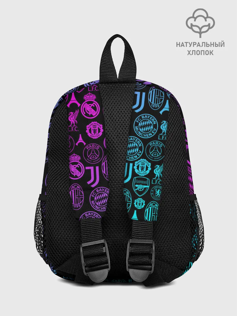 Рюкзак детский / ЛОГО ФУТБОЛЬНЫХ КОМАНД НЕОН