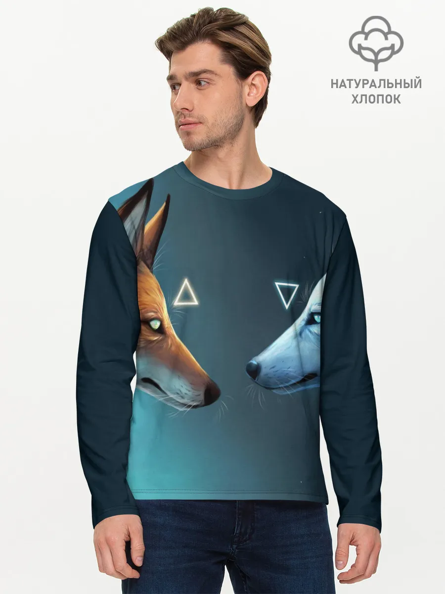 Мужской лонгслив базовый / ЛИСА И ВОЛК