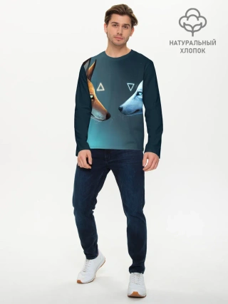 Мужской лонгслив базовый / ЛИСА И ВОЛК