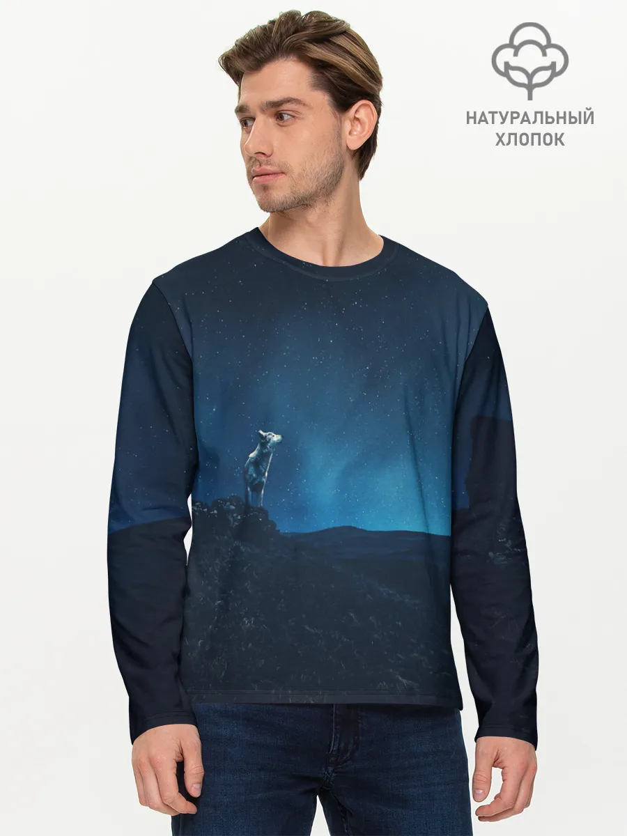 Мужской лонгслив базовый / WOLF