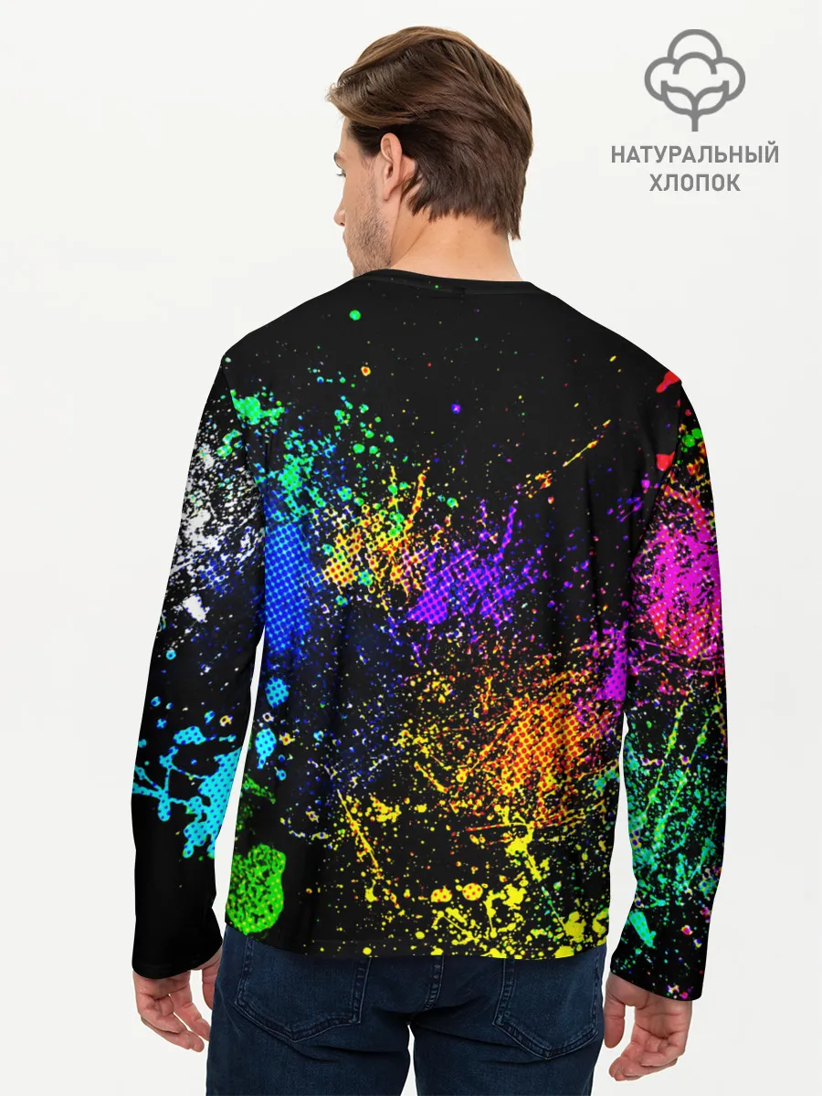 Мужской лонгслив базовый / БРЫЗКИ КРАСОК
