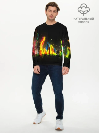 Мужской лонгслив базовый / КРАСКИ В НЕОНЕ