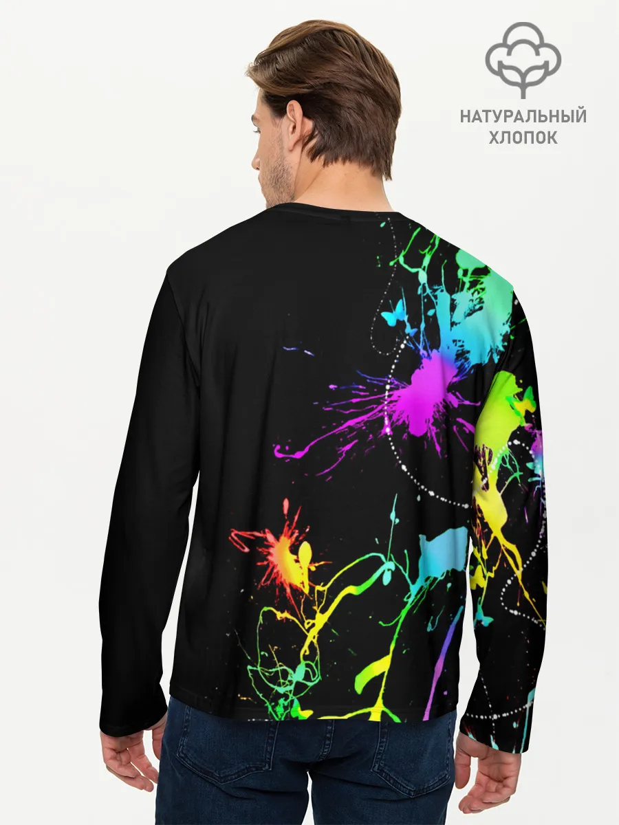 Мужской лонгслив базовый / НЕОНОВЫЕ КРАСКИ