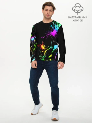 Мужской лонгслив базовый / НЕОНОВЫЕ КРАСКИ
