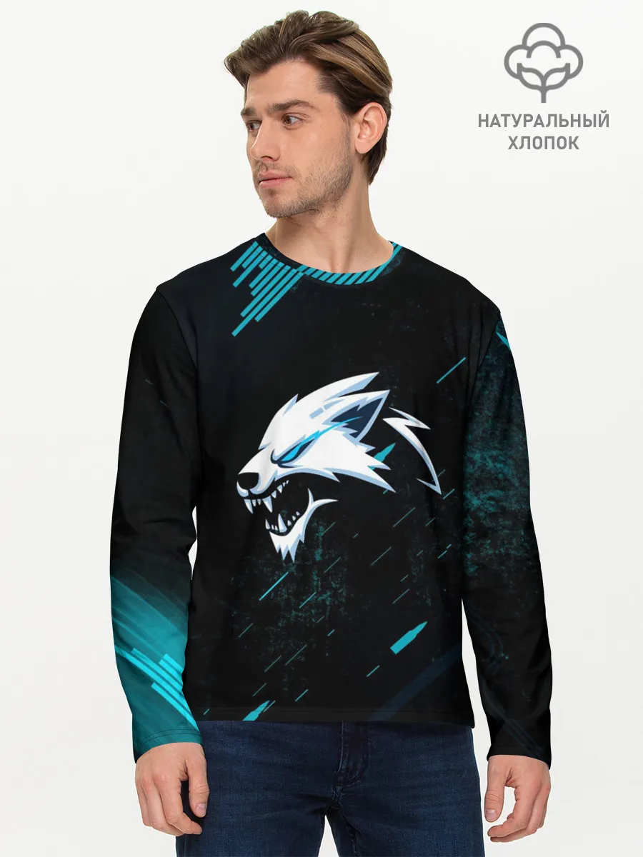 Мужской лонгслив базовый / Sky Wolf