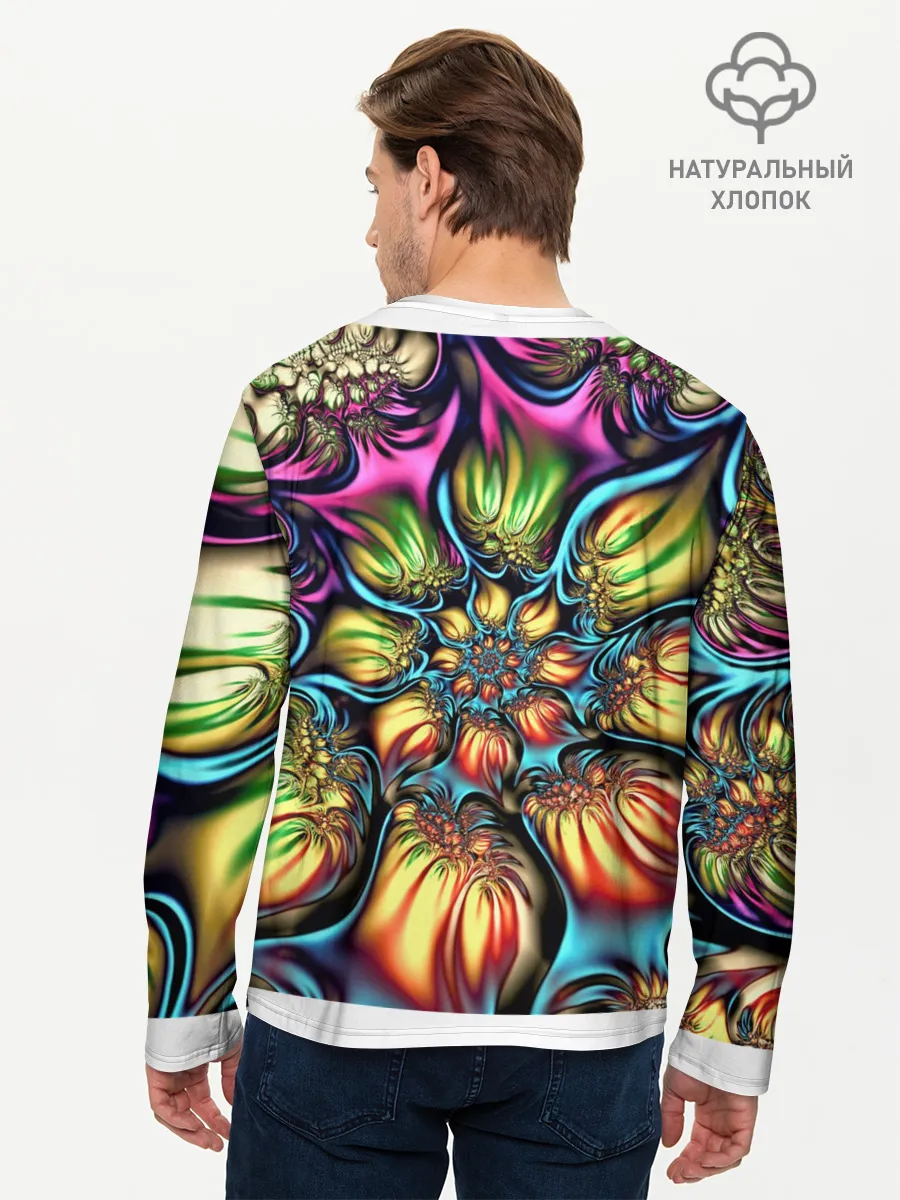 Мужской лонгслив базовый / Абстракция