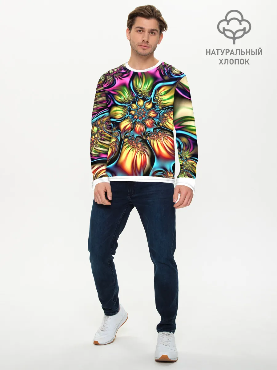Мужской лонгслив базовый / Абстракция