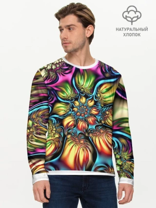 Мужской лонгслив базовый / Абстракция
