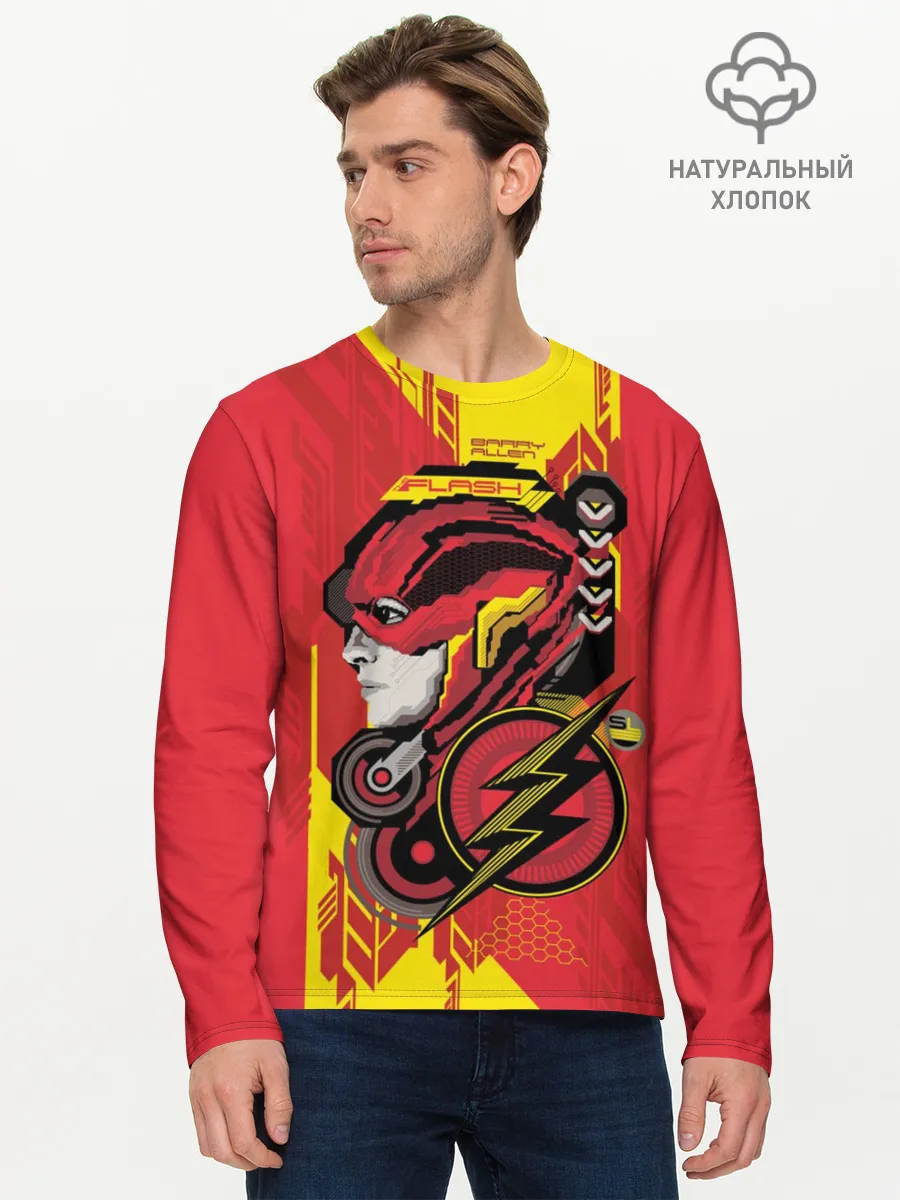 Мужской лонгслив базовый / The Flash