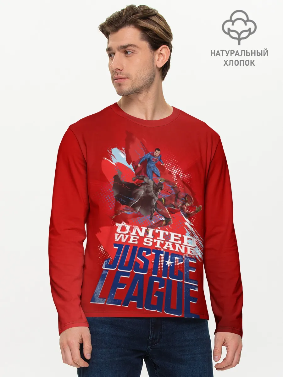 Мужской лонгслив базовый / Justice League