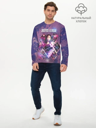 Мужской лонгслив базовый / Justice League