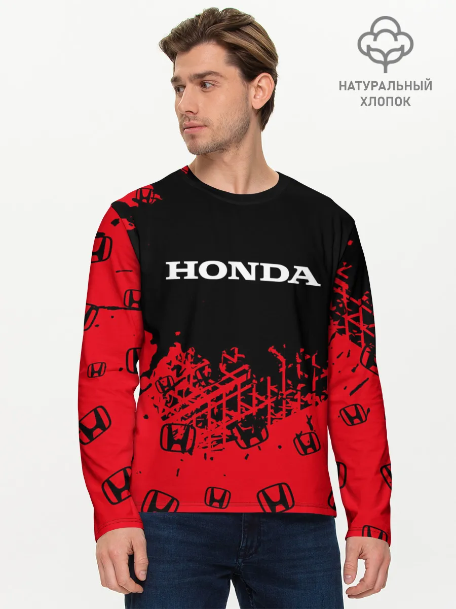 Мужской лонгслив базовый / HONDA / ХОНДА