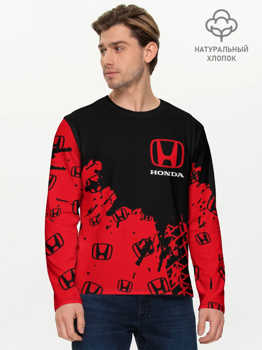 Мужской лонгслив базовый / HONDA / ХОНДА