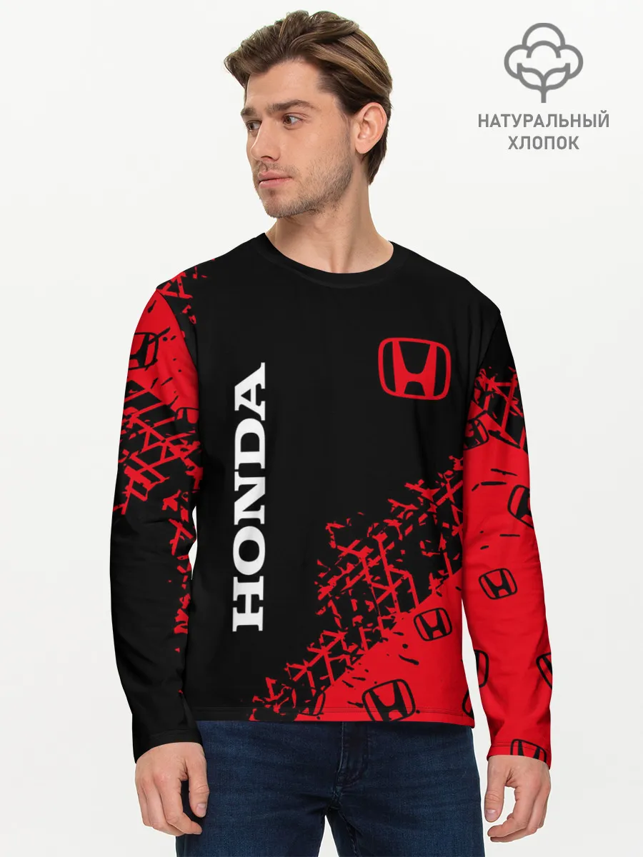 Мужской лонгслив базовый / HONDA / ХОНДА