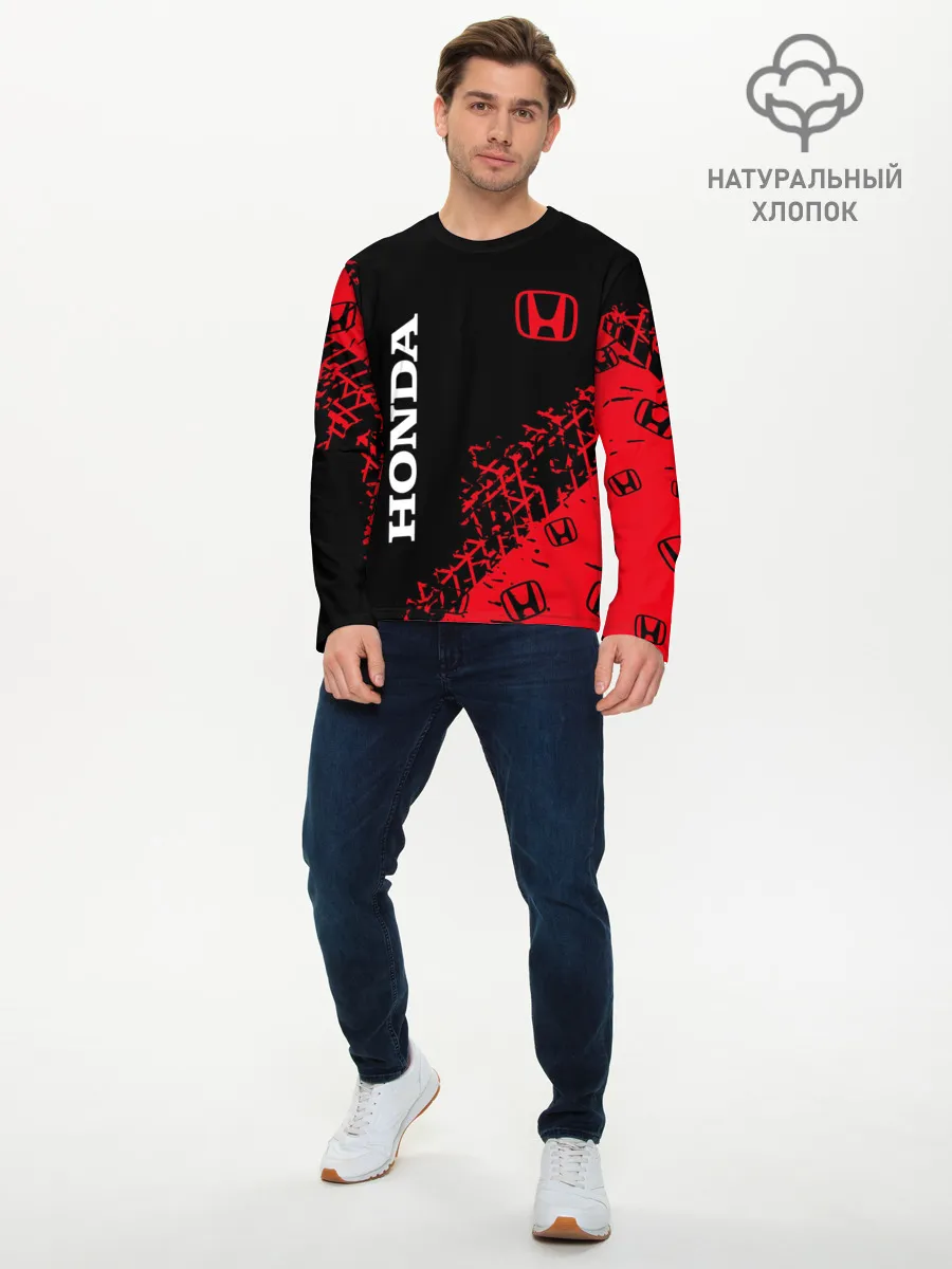 Мужской лонгслив базовый / HONDA / ХОНДА