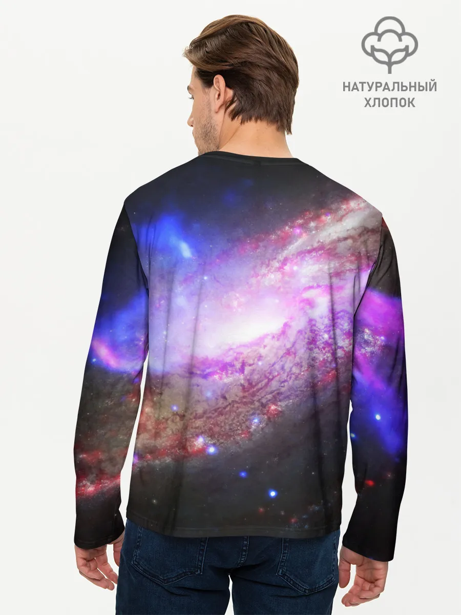 Мужской лонгслив базовый / Космическая спираль