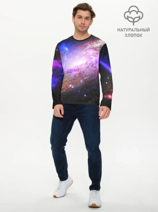 Мужской лонгслив базовый / Космическая спираль