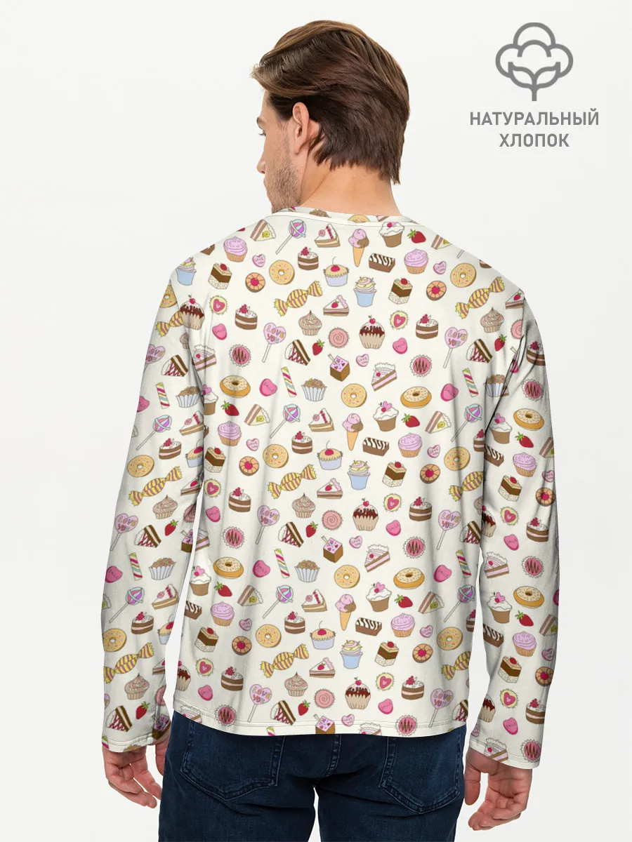 Мужской лонгслив базовый / Сладости