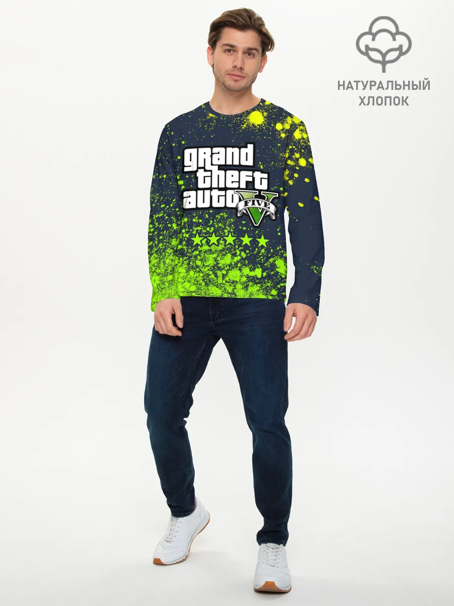Мужской лонгслив базовый / GTA 5 / ГТА 5