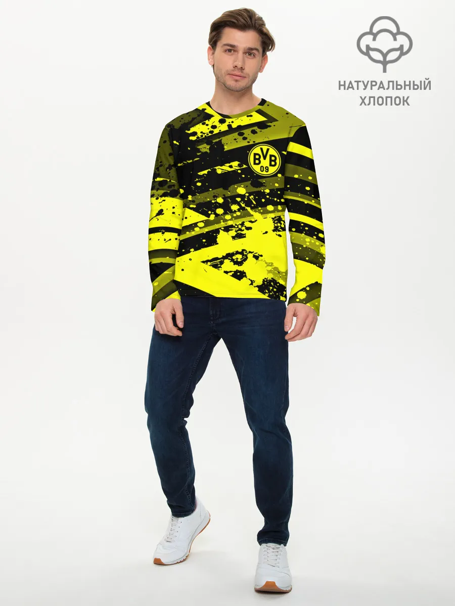 Мужской лонгслив базовый / Borussia Dortmund