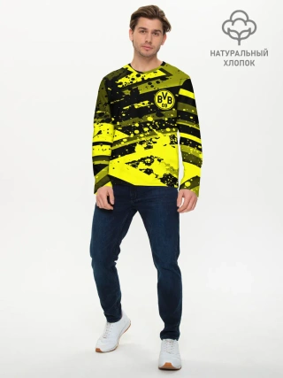 Мужской лонгслив базовый / Borussia Dortmund