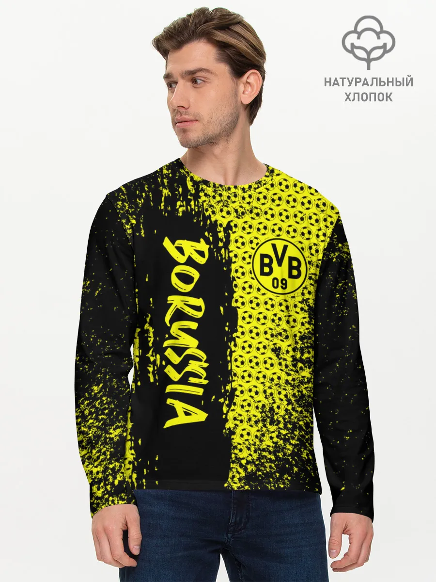 Мужской лонгслив базовый / Borussia Dortmund