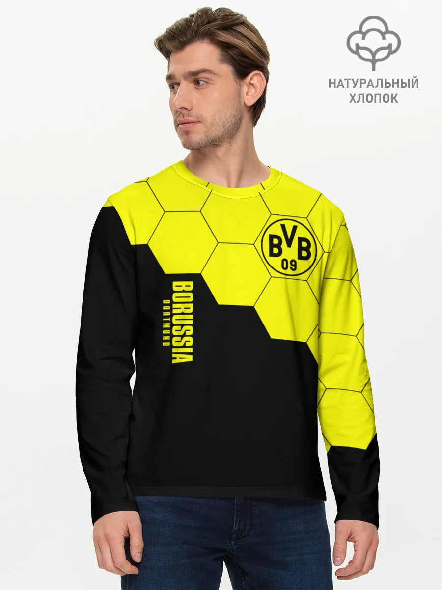 Мужской лонгслив базовый / Borussia Dortmund