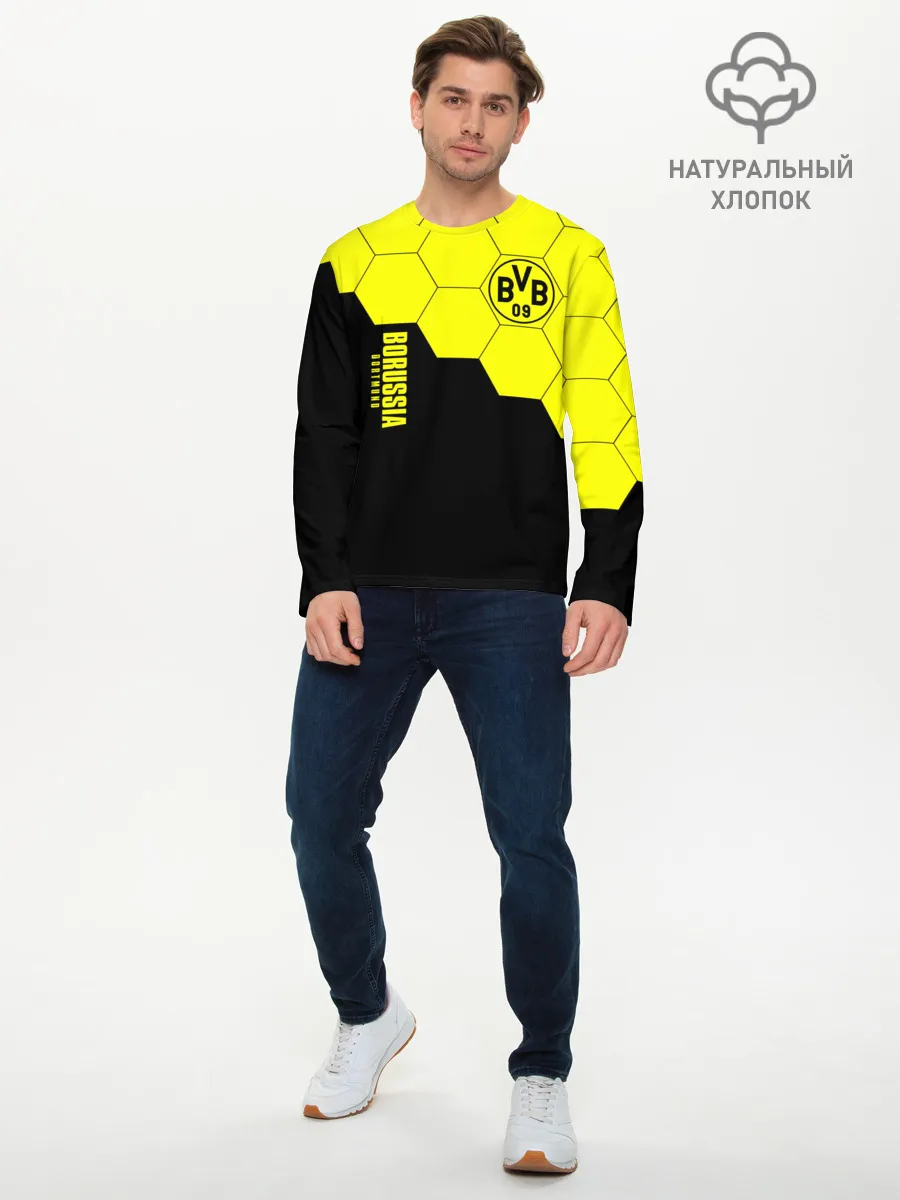 Мужской лонгслив базовый / Borussia Dortmund
