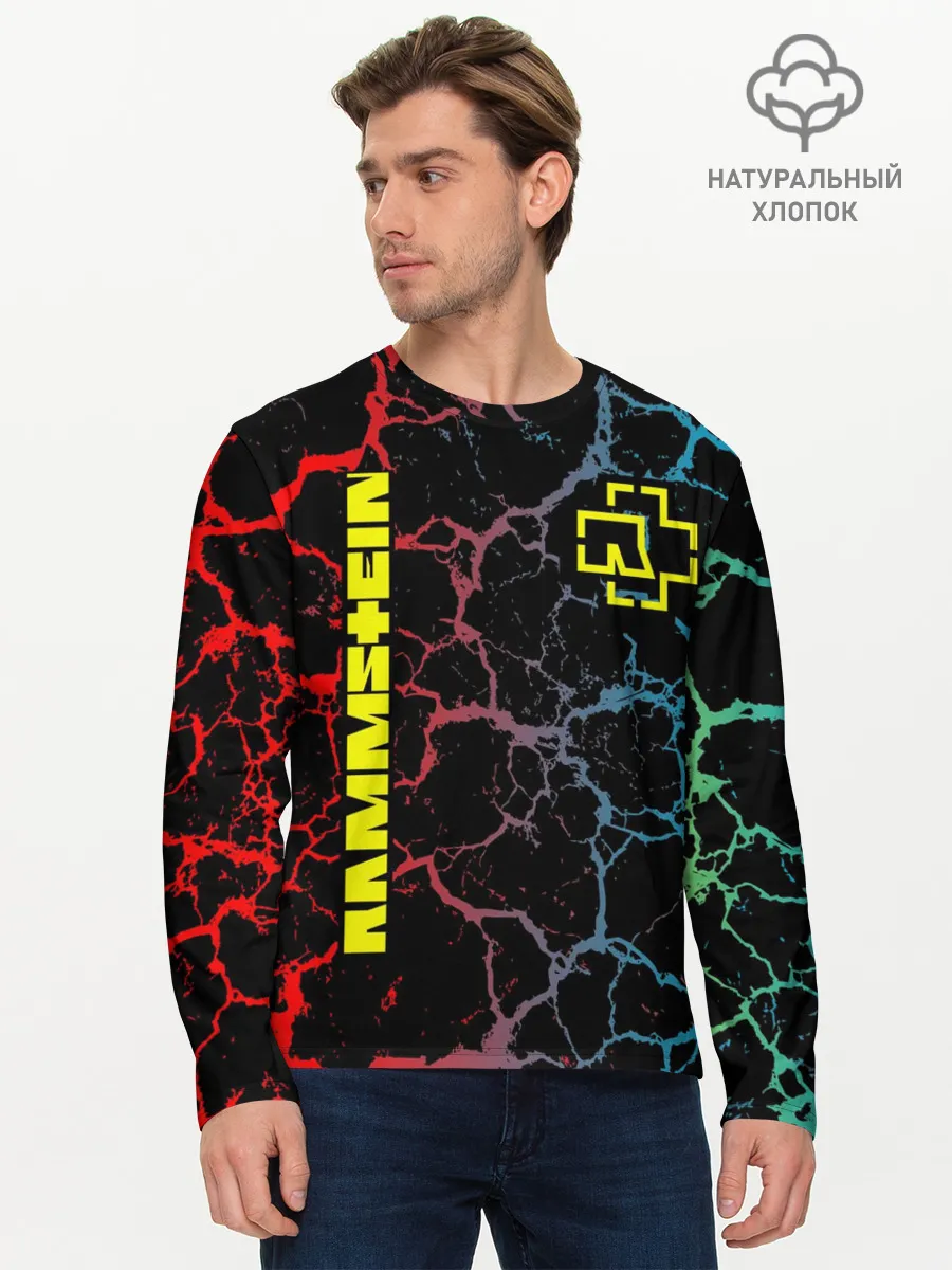 Мужской лонгслив базовый / Rammstein трещины