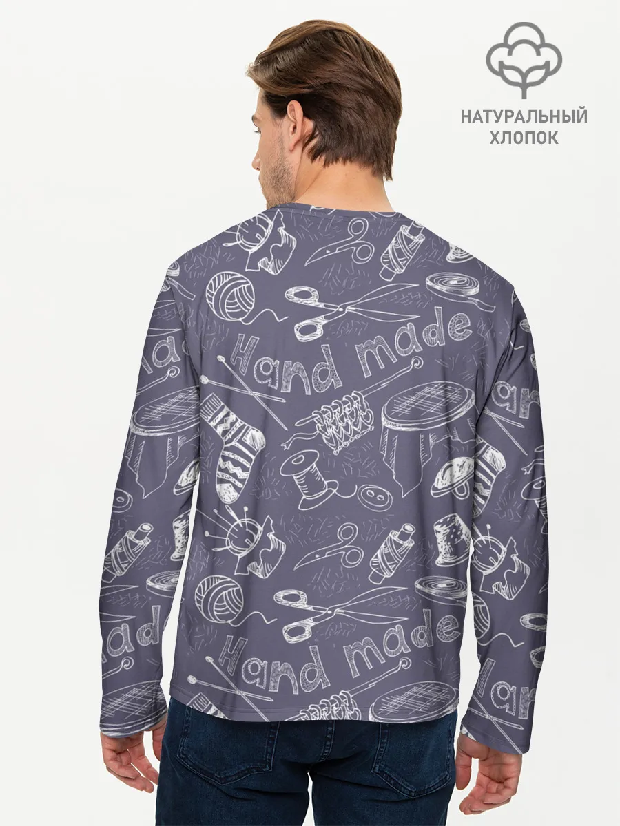 Мужской лонгслив базовый / Hand made