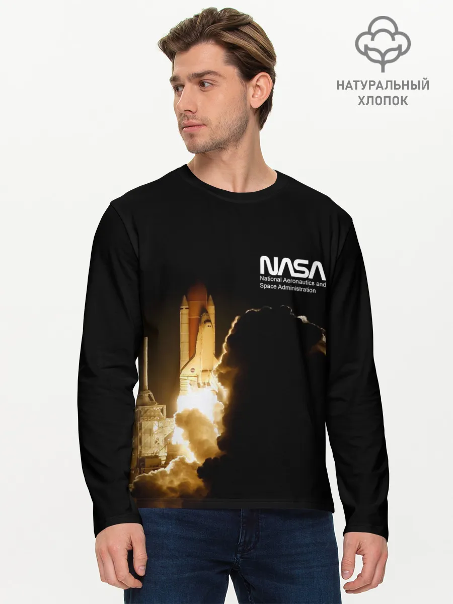 Мужской лонгслив базовый / NASA