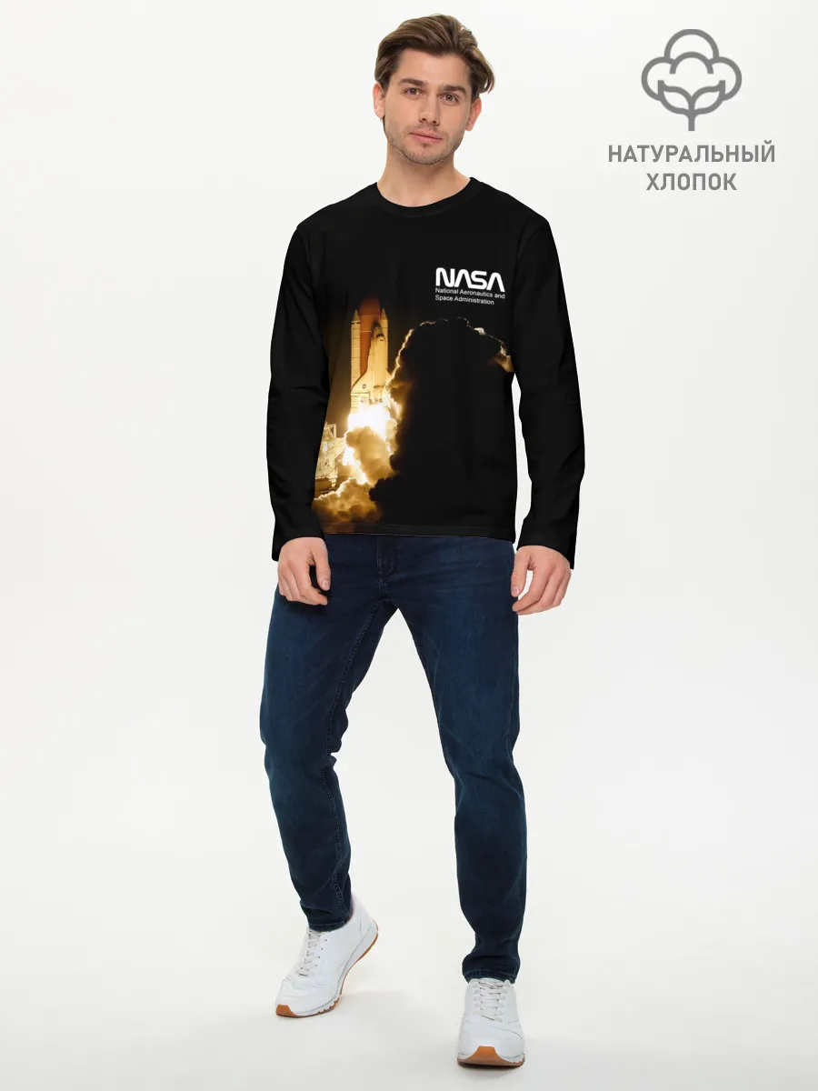 Мужской лонгслив базовый / NASA