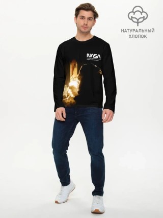 Мужской лонгслив базовый / NASA