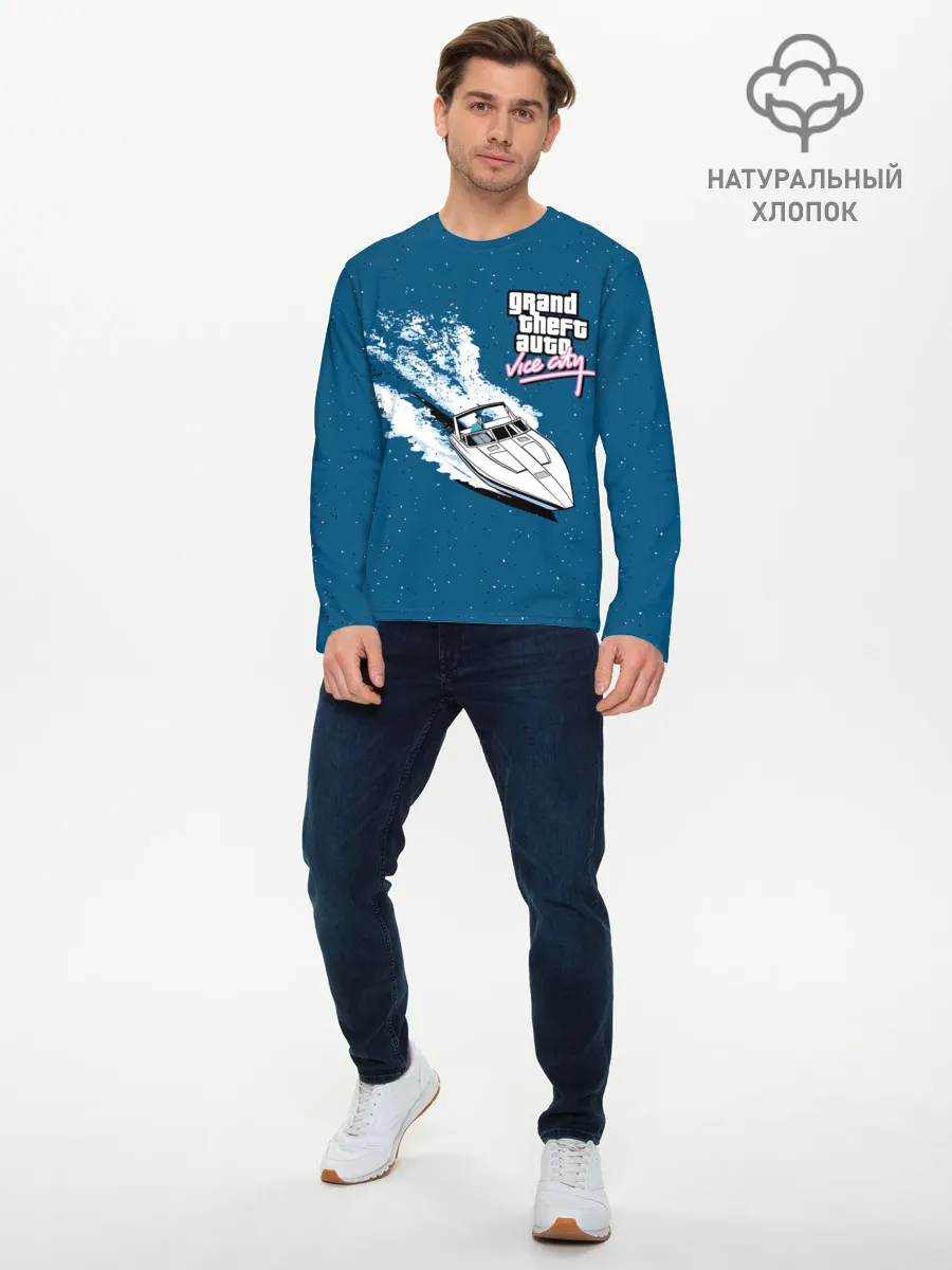 Мужской лонгслив базовый / GTA Vice City