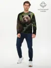Мужской лонгслив базовый / Медведь