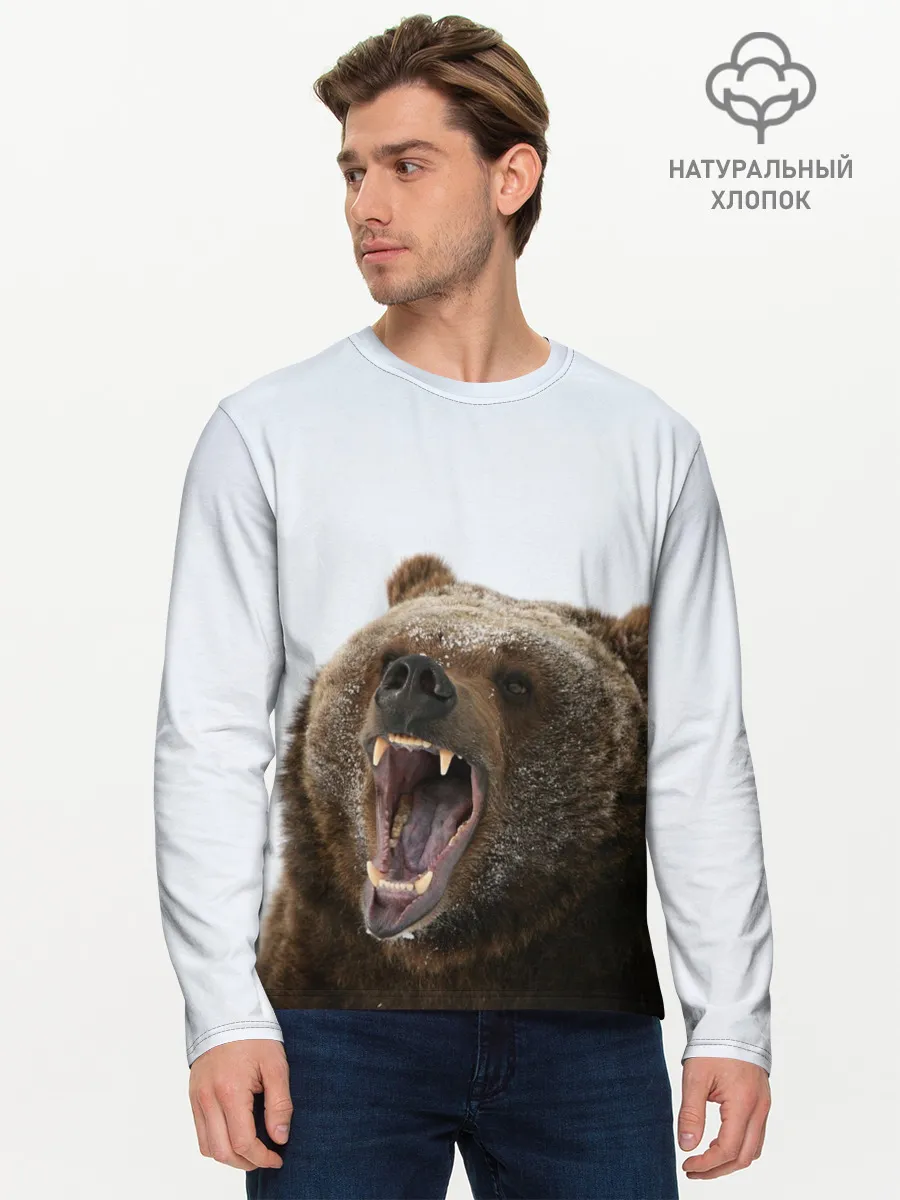 Мужской лонгслив базовый / Bear