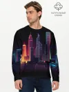Мужской лонгслив базовый / Neon City