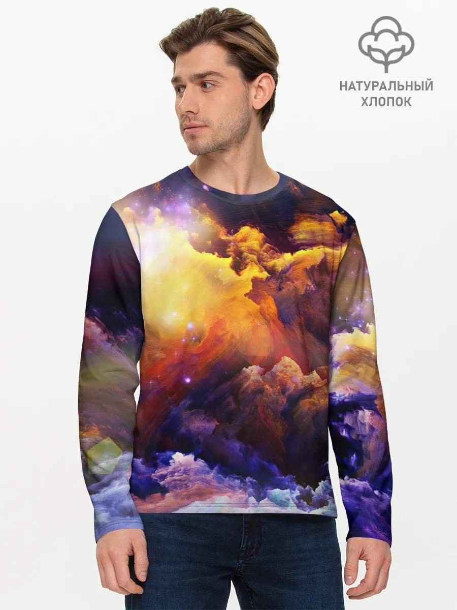 Мужской лонгслив базовый / Яркий свет