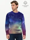 Мужской лонгслив базовый / Космическое сияние
