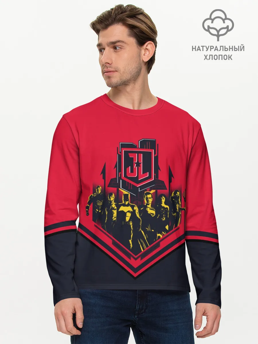 Мужской лонгслив базовый / Justice League