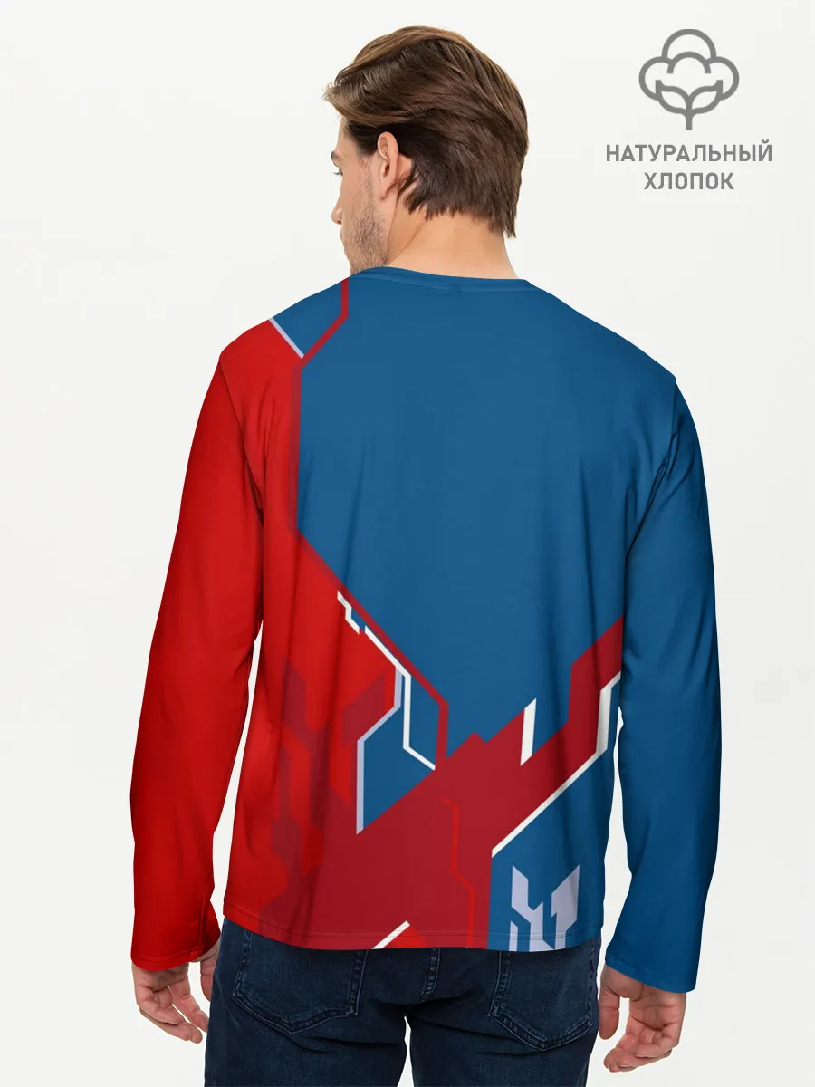 Мужской лонгслив базовый / Знак Супермен