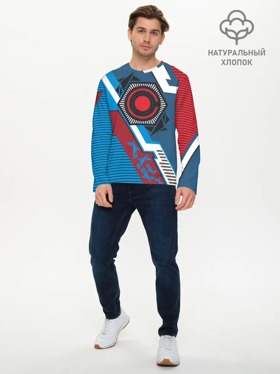 Мужской лонгслив базовый / Cyborg logo