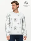 Мужской лонгслив базовый / Ромашки