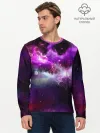 Мужской лонгслив базовый / Космическое небо