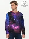 Мужской лонгслив базовый / Космическое небо