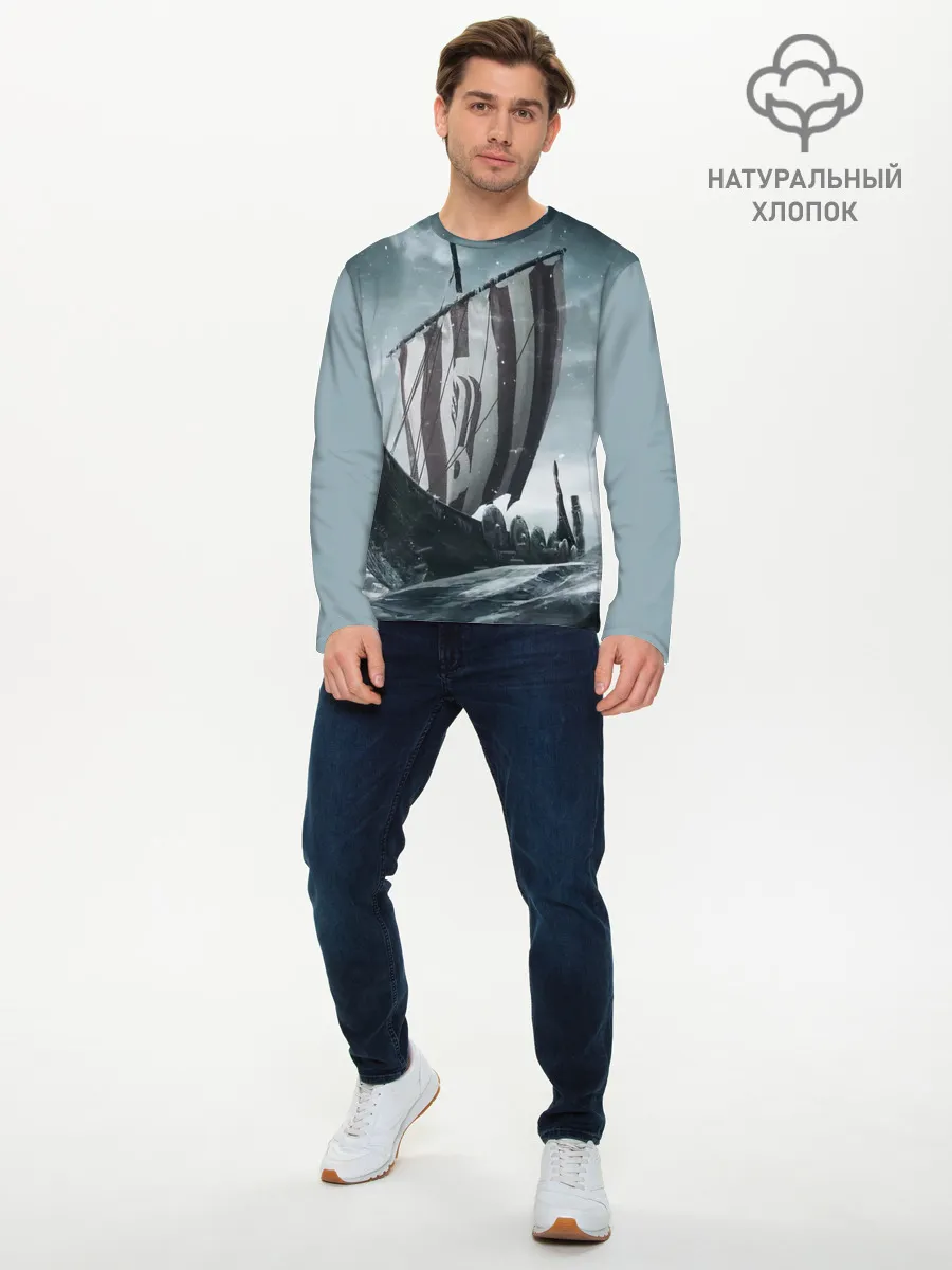 Мужской лонгслив базовый / Викинги