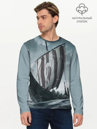 Мужской лонгслив базовый / Викинги