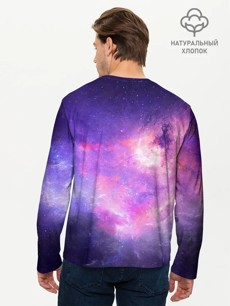 Мужской лонгслив базовый / Космические дали