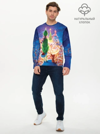 Мужской лонгслив базовый / Гринч похититель Рождества