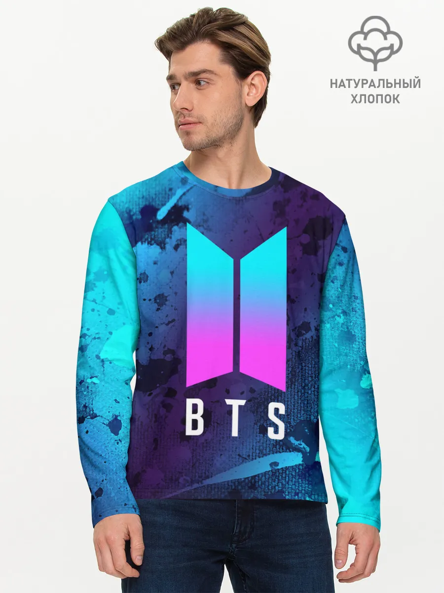 Мужской лонгслив базовый / BTS / БТС